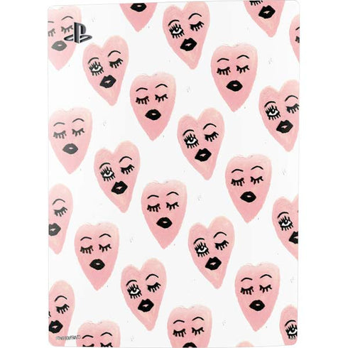 Bouffants and Broken Hearts Winking Hearts PS5 Digital Edition Console Skin